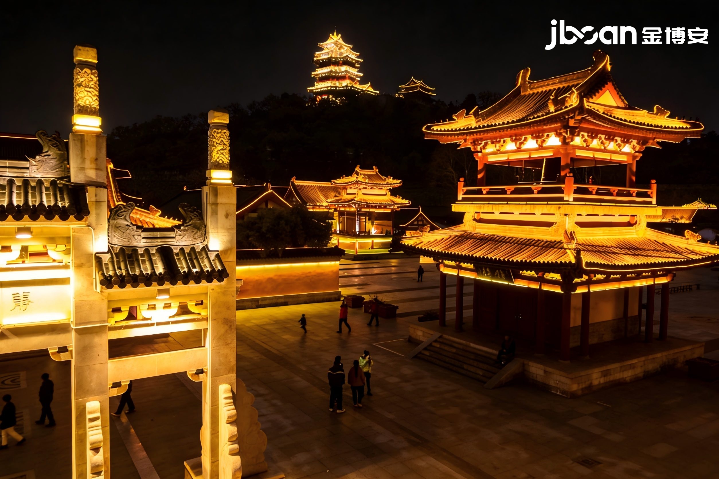 Jinboan flexible wall washer lamp Nanjing Yuejiang Tower Scenic Area